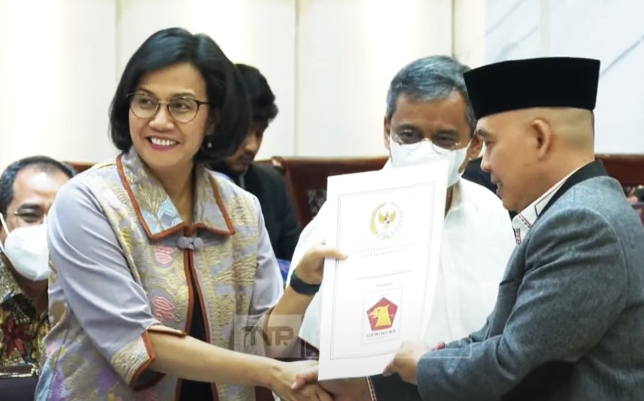 Tok, Sri Mulyani Sepakati Laporan Panja DPR Soal RUU P2SK. (Foto: MIchelle/MNC Media)