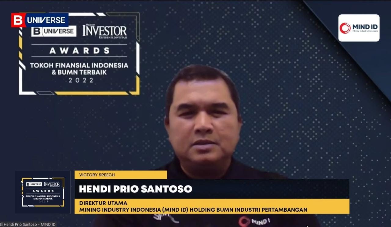 Hendi Prio Santoso Bawa MIND ID Raih Penghargaan BUMN Holding Terbaik Sektor Tambang-Migas (Dok.Ist)