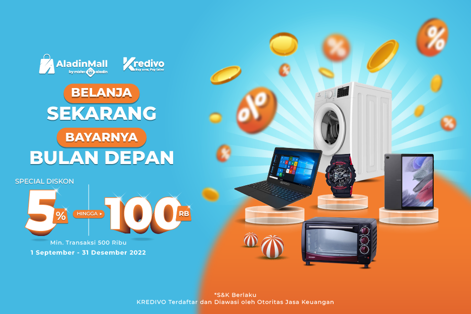 Seasonal Promo Kredivo, Ada Diskon hingga Rp100.000 di AladinMall (Dok.MNC)