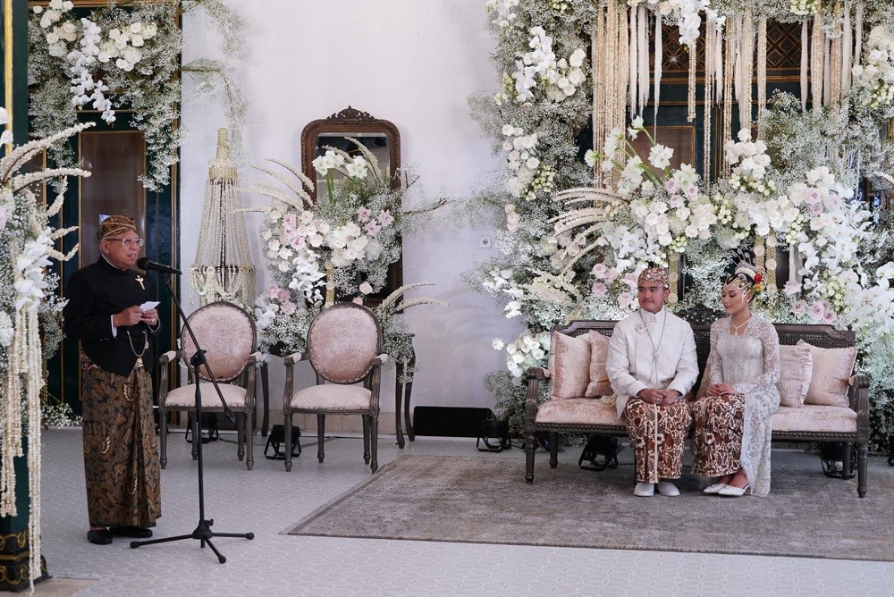 Wapres Maruf meminta kedua untuk saling menerima kekurangan dan kelebihan masing-masing baik Kaesang maupun Erina.