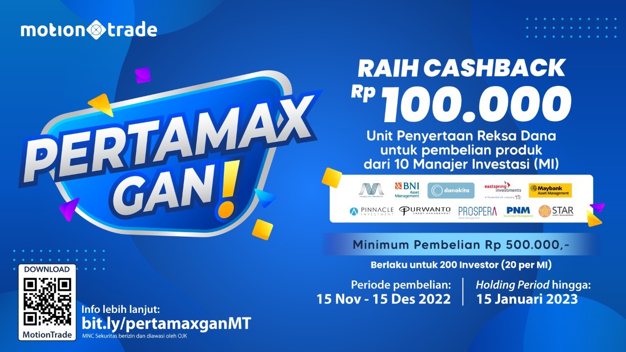 Investasi Reksa Dana di MotionTrade Bisa Dapat Cashback (FOTO: MNC Media)