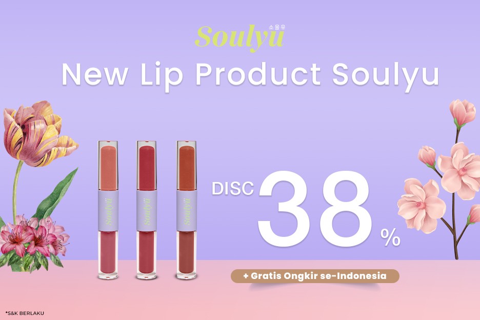 Eksklusif di AladinMall, Soulyu New Lip Product Kece Diskon 38 Persen + Gratis Ongkir. (Foto: MNC Media)