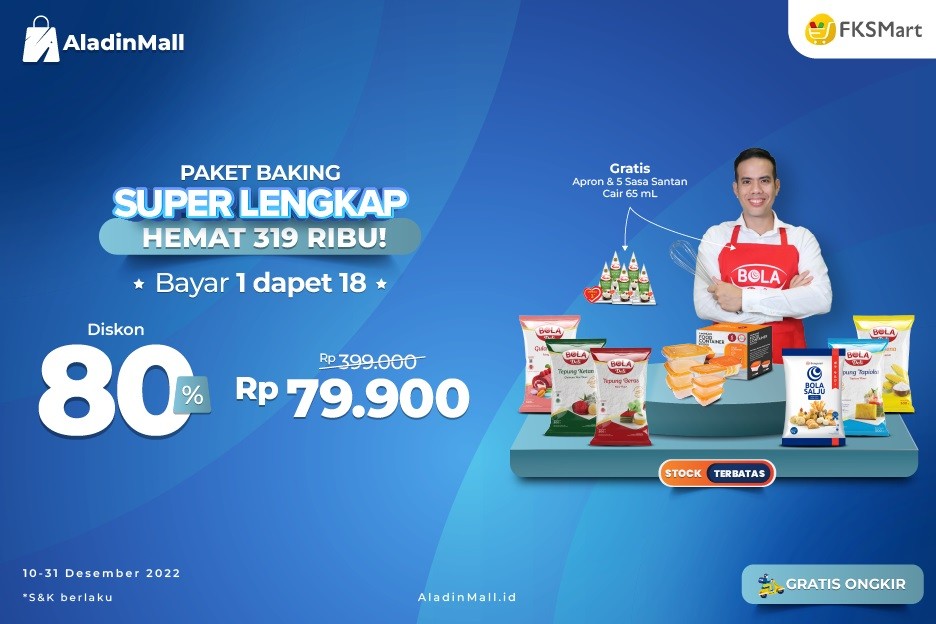 Baking kue nggak lagi bikin khawatir kalau Anda beli bahannya di AladinMall