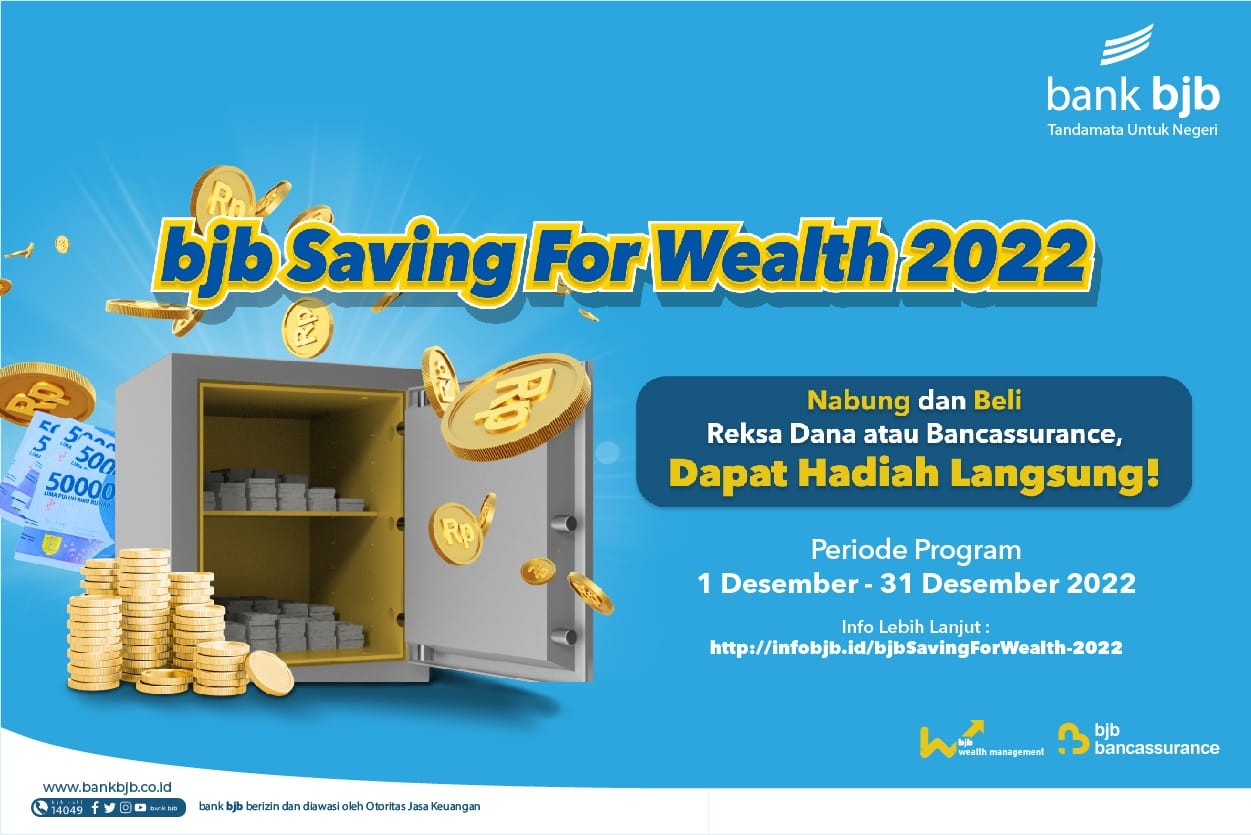 Kejutan Akhir Tahun, Beli Produk Bancassurance dan Reksadana Ada Hadiah Jutaan Rupiah dari bank bjb. (Foto: bank bjb/Adv)