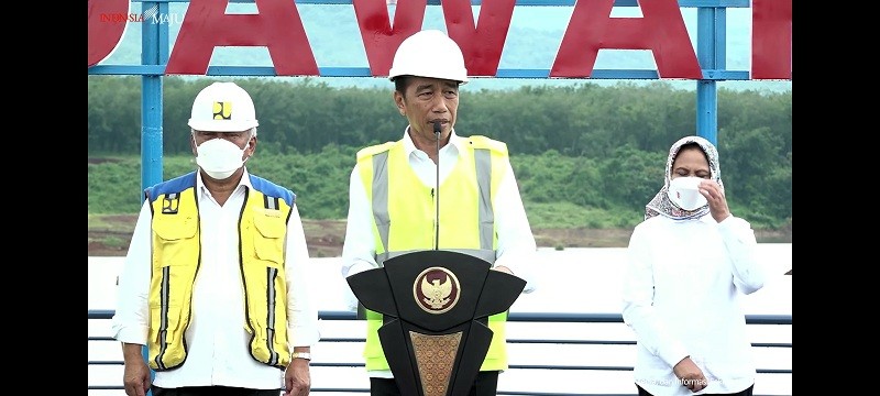 Diresmikan Jokowi, Bendungan Sadawarna Telan Anggaran Rp2,6 Triliun (Dok.okezone)