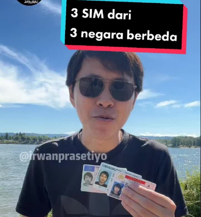 WNI Bagikan Pengalaman Mendapatkan SIM RI dengan AS dan Jerman, Susah Mana? (Foto: Tiktok @irwanprasetiyo).