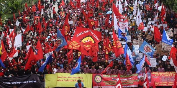 Peringati May Day, Ratusan Ribu Buruh Bakal Berkumpul di Istana Negara (FOTO:MNC Media)