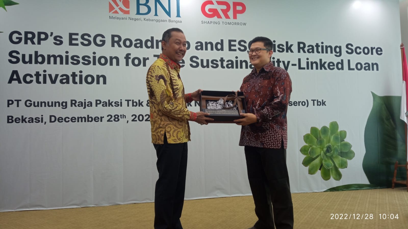 Jadi yang Pertama, GRP Kantongi Green Financing Rp504,2 M dari BNI (foto: MNC Media)