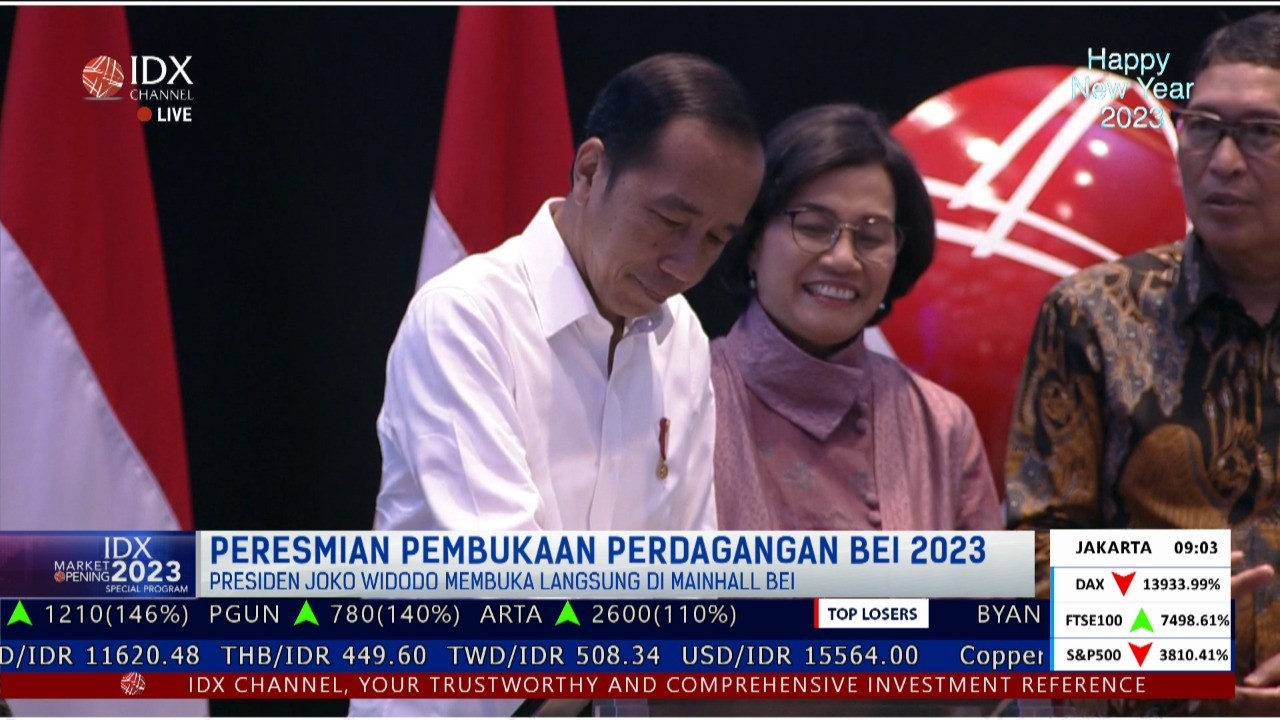 Jokowi Resmi Buka Perdagangan BEI 2023. (Foto: MNC Media).