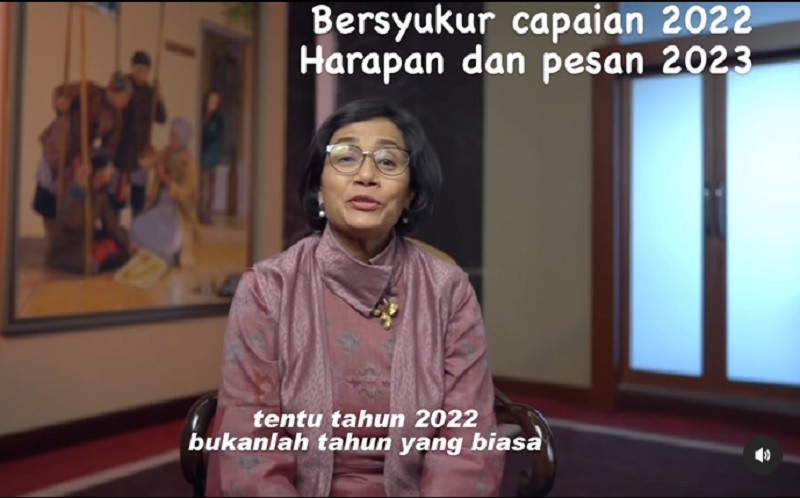 Pesan Sri Mulyani di 2023: Optimis dan Waspada Jaga Ekonomi dari Berbagai Risiko. (Foto: IG @smindrawati).