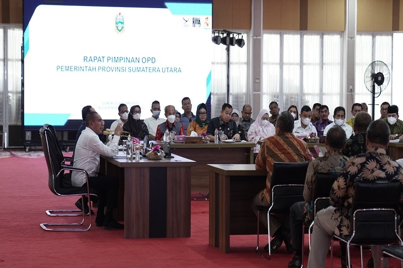 Gubernur Sumut Targetkan Jajarannya Serap Anggaran 30 Persen di Triwulan I 2023. (Foto: MNC Media)