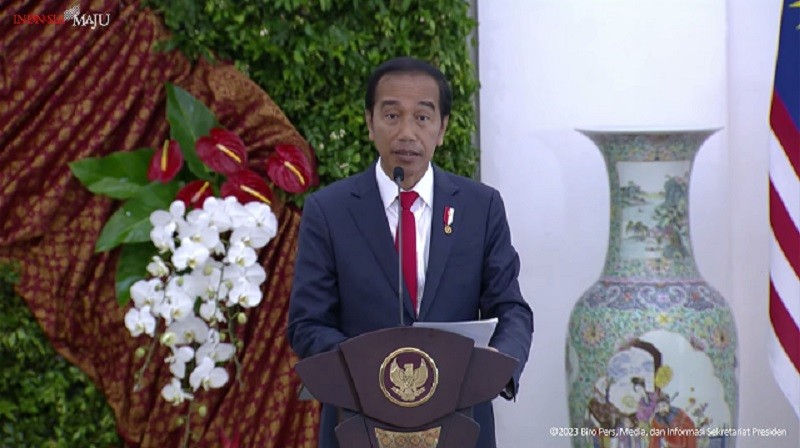 Soal Biaya Haji 2023, Jokowi : Belum Final Sudah Rame. (Foto: MNC Media)