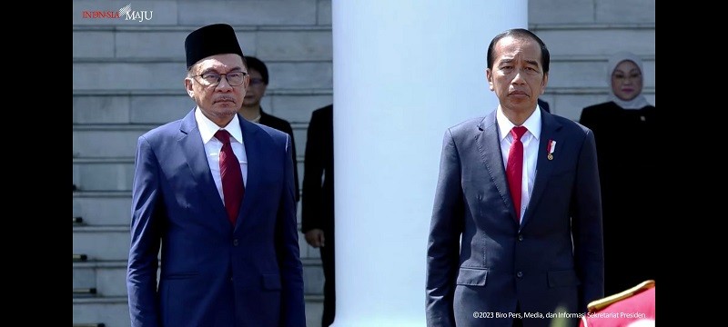 Jokowi Terima Kunjungan PM Malaysia Anwar Ibrahim di Istana Bogor. (Foto: YouTube Sekpres).