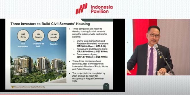 WEF 2023, Indonesia Pamer Tiga Investor Mulai Garap Hunian PNS di IKN Nusantara (Foto: MNC Media)
