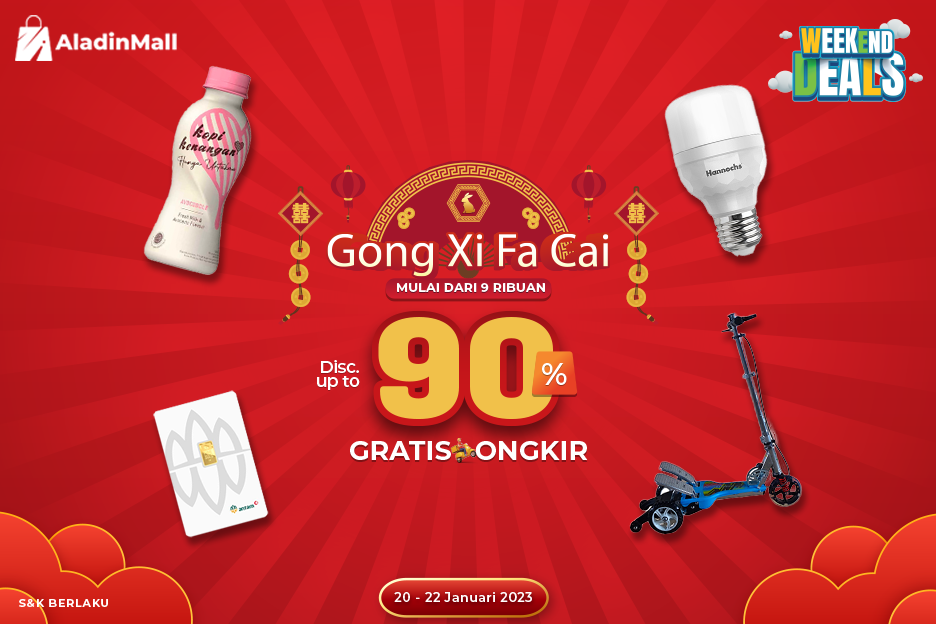 Serbu Promo Imlek di AladinMall, Ada Banyak Diskon Menarik dan Gratis Ongkir (FOTO:MNC Media)