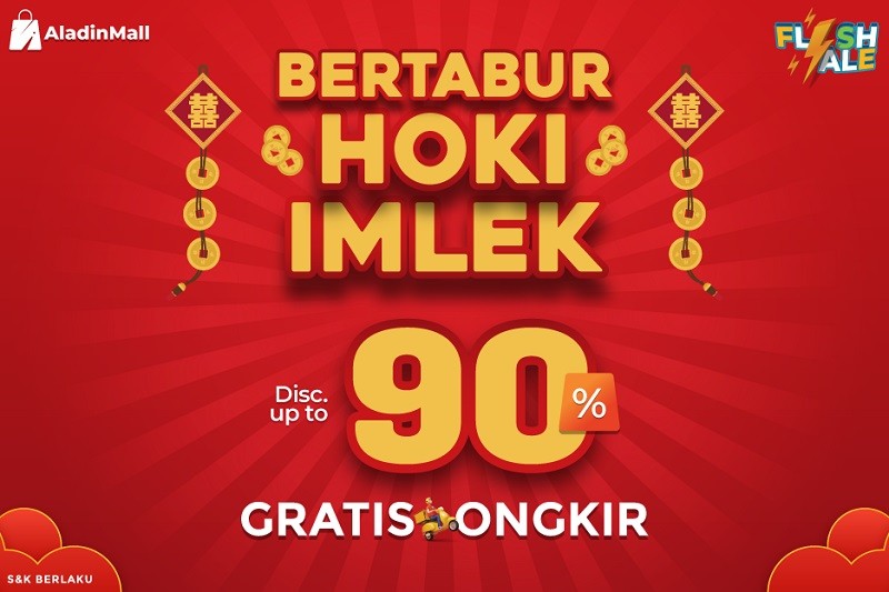 Belanja di AladinMall Bisa Dapat Diskon Imlek hingga 90 Persen, Hari Ini Terakhir. (Foto: MNC Media).