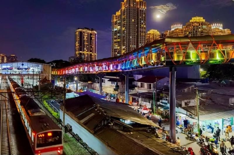 Diresmikan Besok, Ini Fungsi Skybridge Kebayoran JPO Terpanjang di Jakarta. Foto: MNC Media.