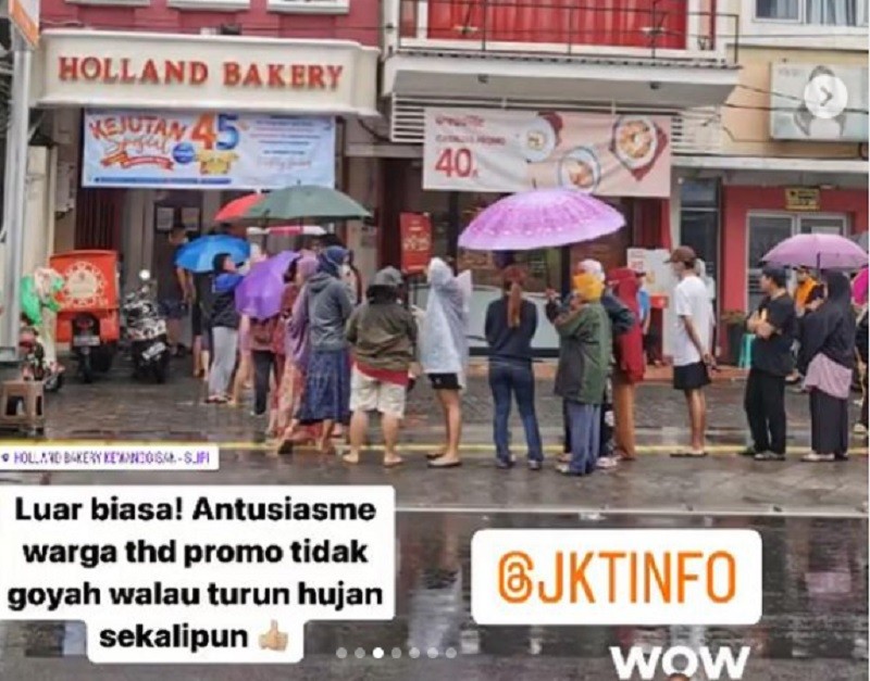 Ini Pemilik Holland Bakery, Toko Roti yang Lagi Viral karena Diserbu Pembeli. (Foto: IG @jktinfo).