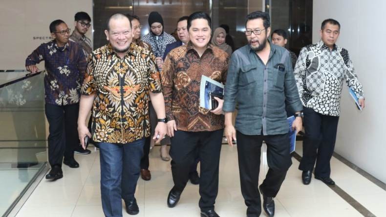Berebut Kursi Ketum PSSI, Harta Kekayaan Erick Thohir dan La Nyalla Beda Jauh. (Foto: MNC Media)