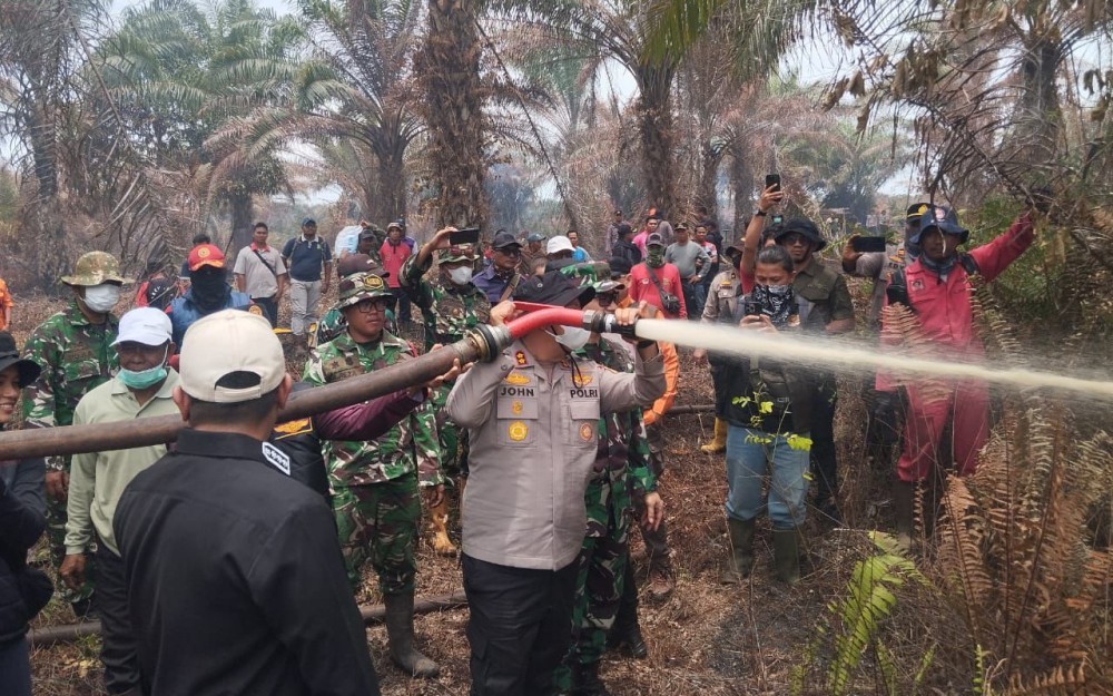 Bakar 500 Hektare Lahan, Pelaku Karhutla di Pelalawan Diamankan Polisi