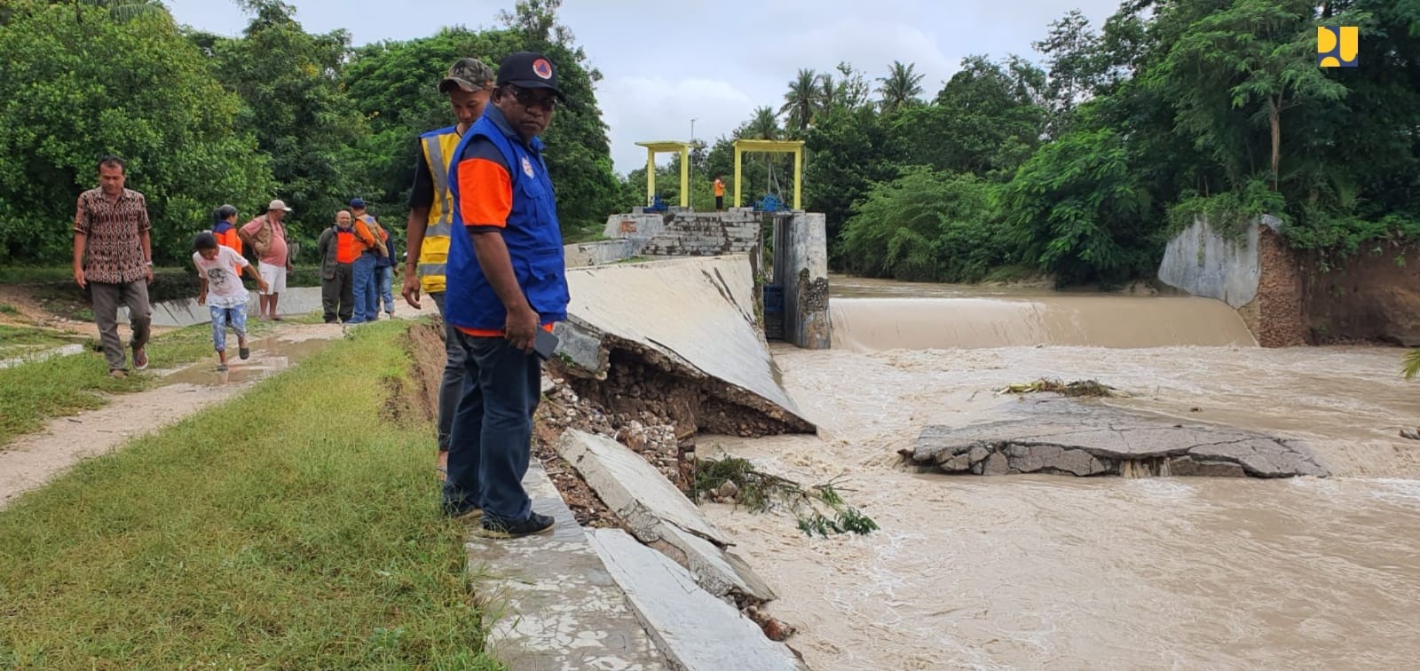 Antispasi Cuaca Ekstrem, Kementerian PUPR Perbaiki Bendungan Oesao  Kupang. (Foto: Kementerian PUPR)