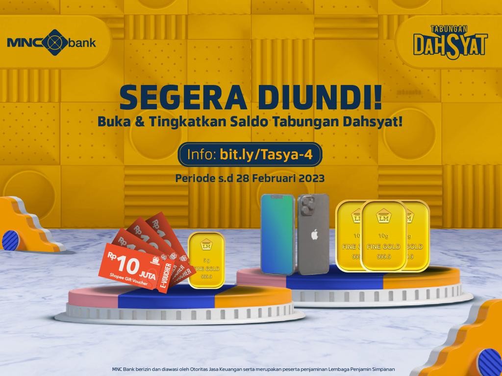 MNC Bank akan Gelar Undian Tabungan Dahsyat Periode XI Sebentar Lagi (foto: MNC Media)