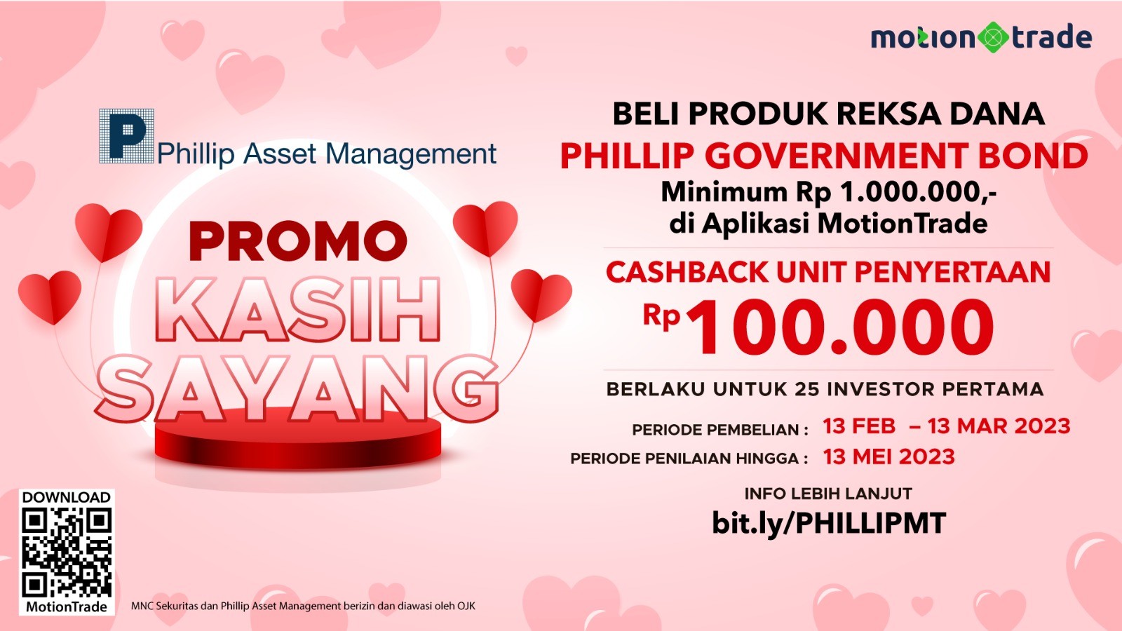 MNC Sekuritas-Phillip Asset Management Bagikan Cashback Unit Penyertaan Rp100 Ribu di Hari Valentine. (Foto: MNC Media)