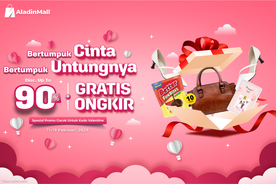 Kasih Hadiah ke Pasangan Makin Hemat dengan Promo Valentine di AladinMall. (Foto: MNC Media)