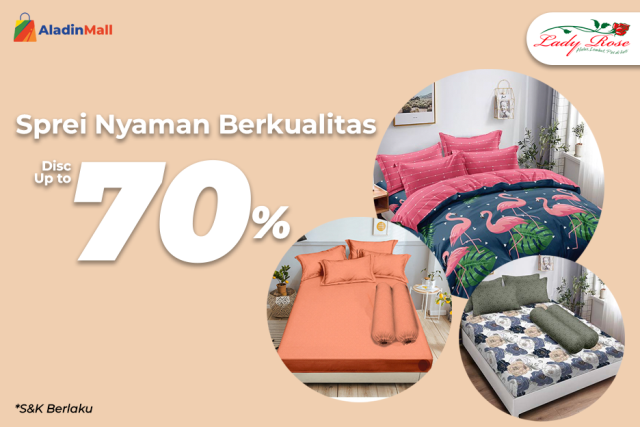Mau Sprei Diskon 70 Persen Plus Gratis Ongkir, Buruan Belanja di Alandinmall (Foto: MNC Media)