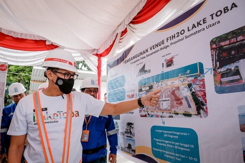Sandiaga Target F1 Powerboat Danau Toba Sedot 25 Ribu Wisatawan. (Foto: Ist).
