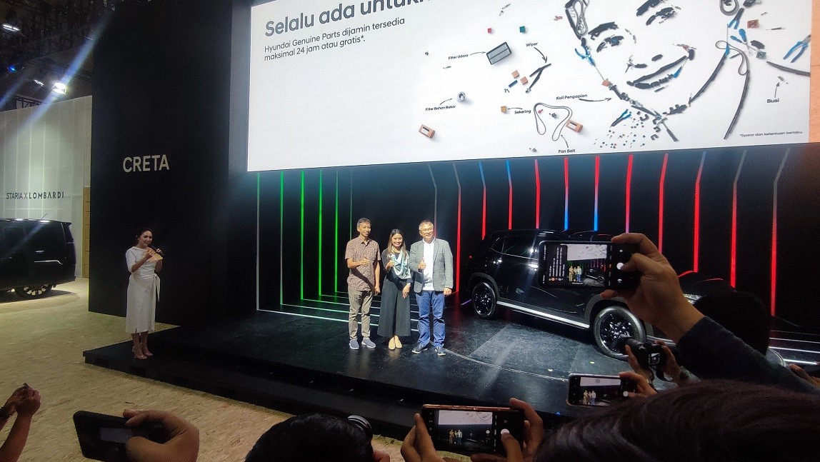 Hadir di IIMS 2023, Hyundai Jamin Stok Sparepart Ready 24 Jam atau Gratis. (Foto: Iqbal Dwi Purnama/MPI)