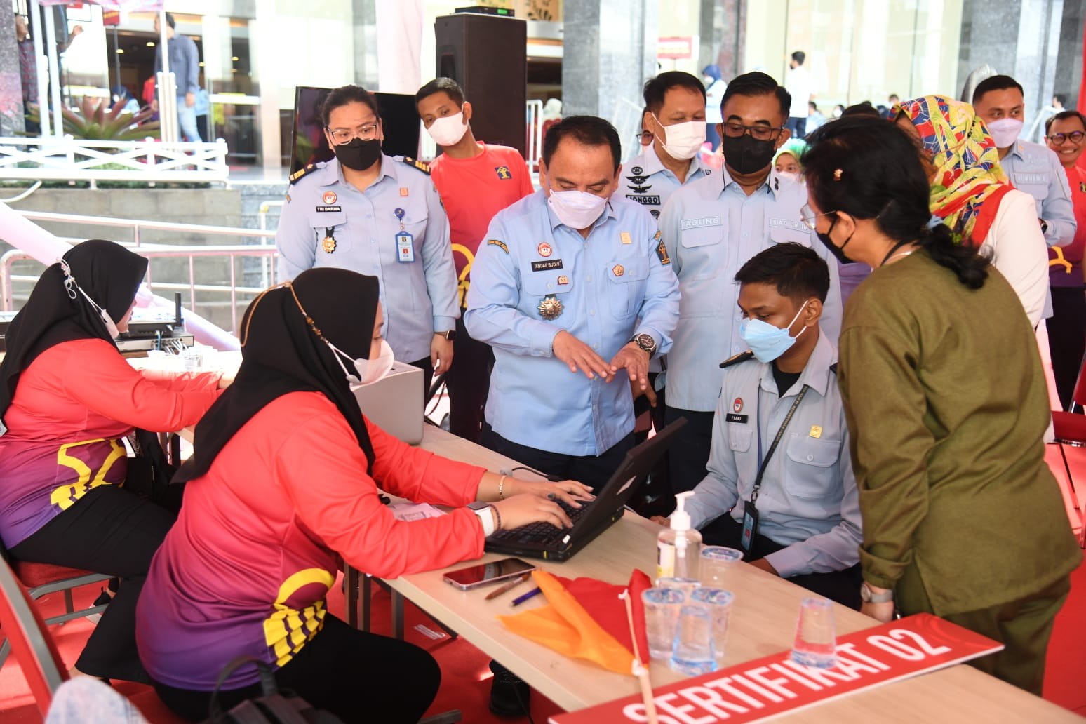 Cegah Covid-19, 7.076 Pegawai Kemenkumham Terima Vaksin Booster Kedua. (Foto: Kemenkumham)