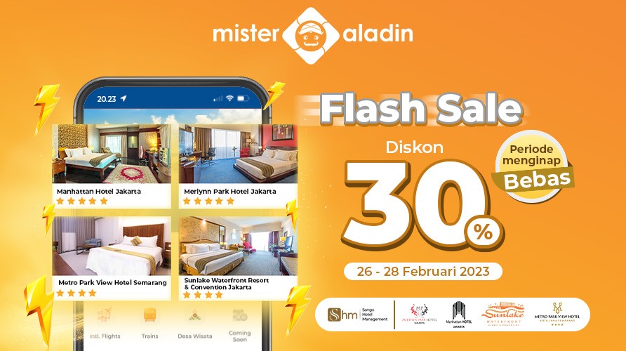 Mau Staycation di Hotel Bintang Lima, Serbu Diskon 30 Persen di Mister Aladin (Foto: MNC Media)
