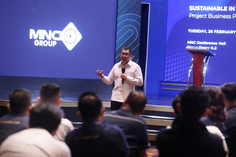 Hary Tanoesoedibjo Paparkan Kunci Sukses Bisnis di  Workshop BOD Financial Services. (Foto: MNC Media).