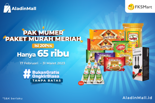 Dengan Rp65 Ribu Sudah Dapat 17 Pcs Sembako, Cek Promonya di AladinMall. Foto: MNC Media.