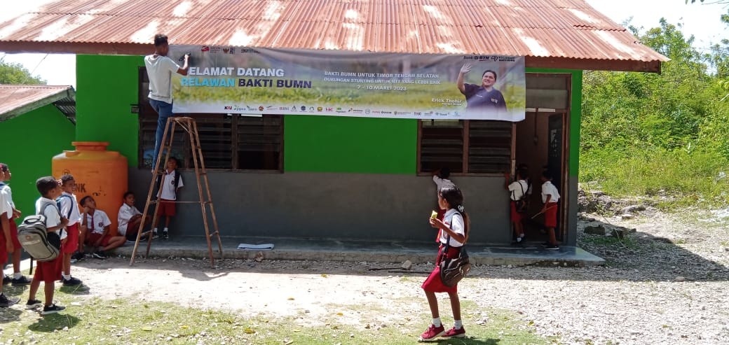 BTN dan Relawan Bakti BUMN Tekan Stunting di Desa Kolbano NTT (FOTO: Dok Ist)