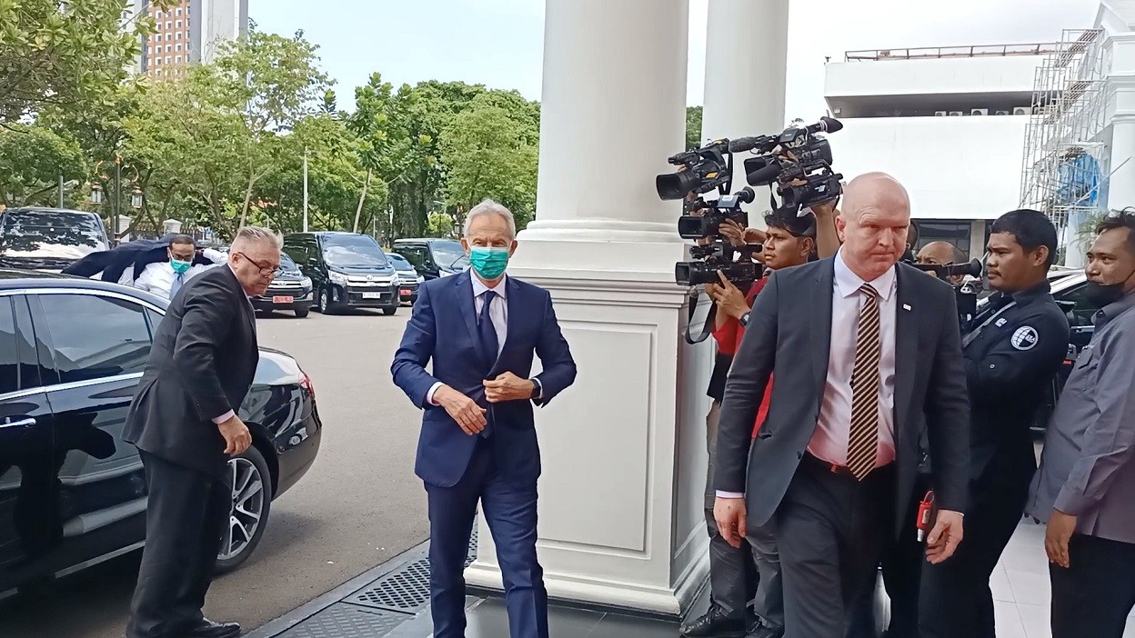 Mantan PM Inggris Tony Blair Sambangi Istana, Mau Bahas IKN?. (Foto: Raka Dwi Novianto/MPI)