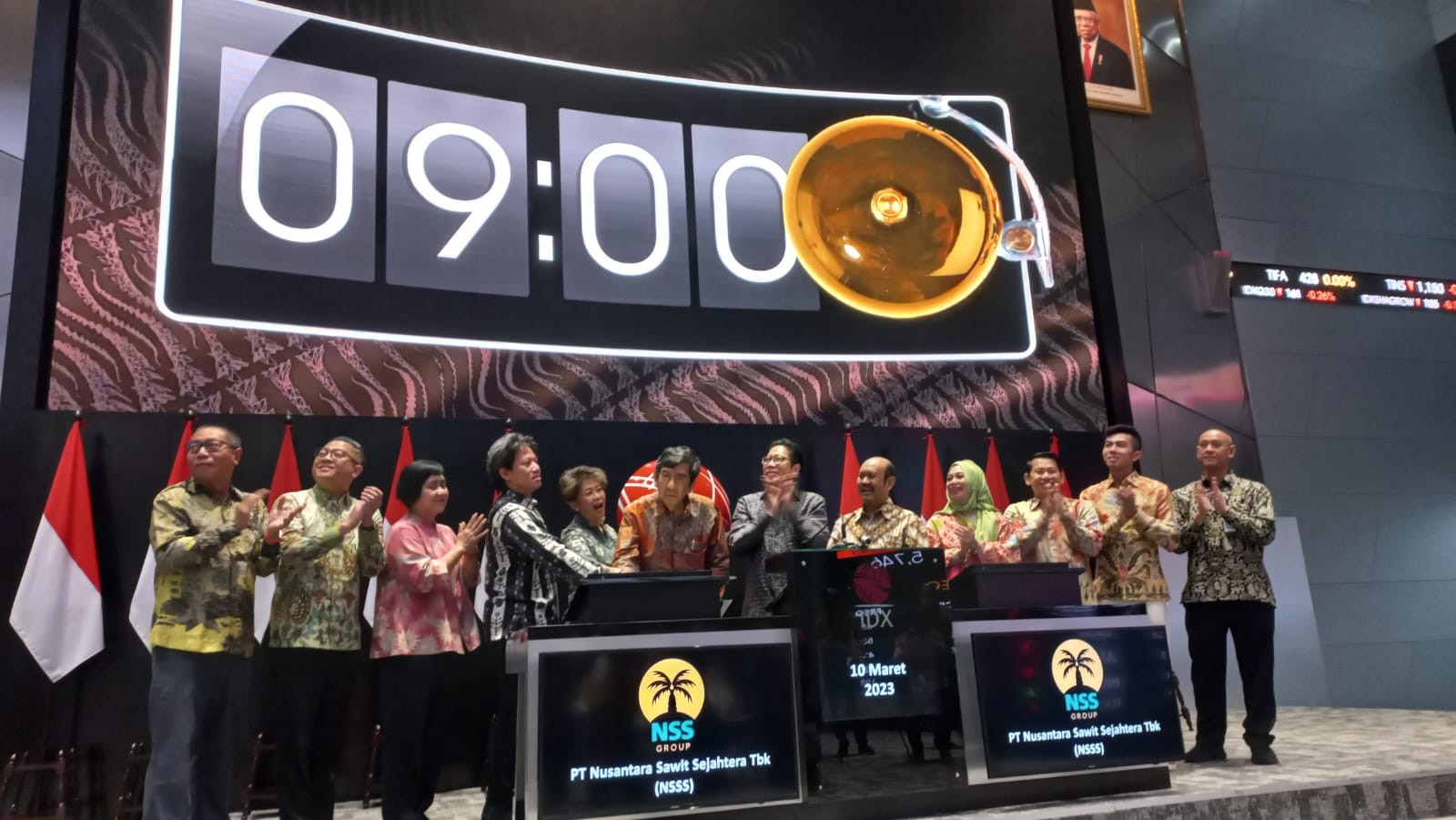 Listing Perdana, Saham Nusantara Sawit (NSSS) Dibuka Naik 8,66 Persen (Foto: MNC Media)