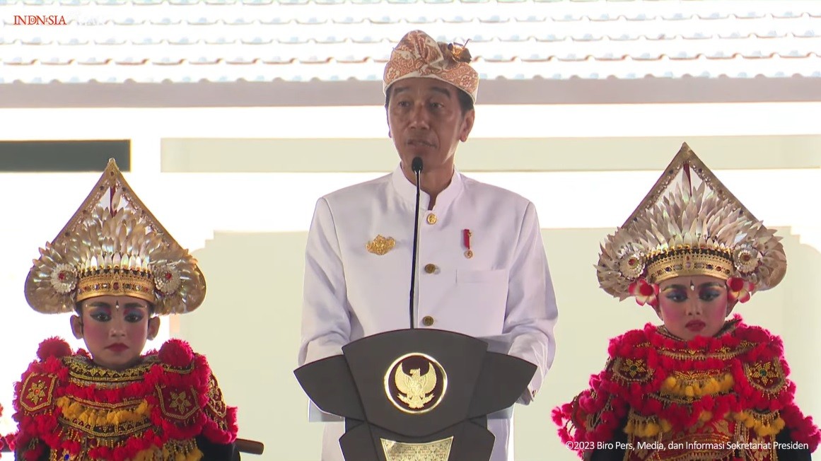 Resmikan Fasilitas Kawasan Suci Pura Agung Besakih, Jokowi Beri Pesan Begini. (Foto: Tangkapan Layar YT Setpres)