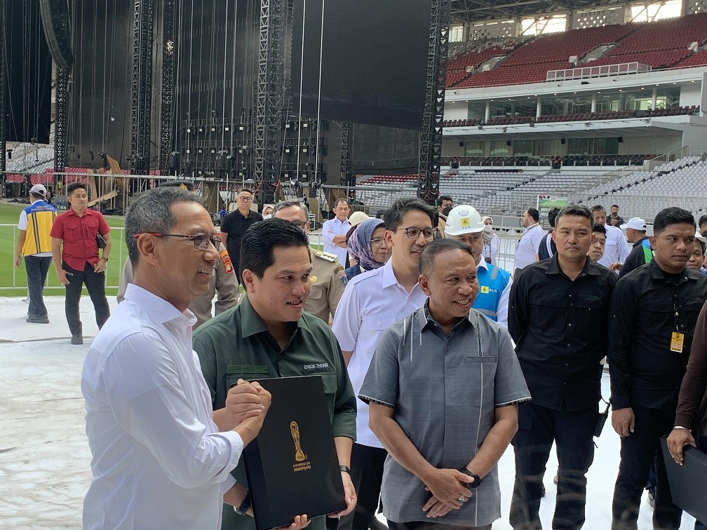 Erick Thohir Tinjau SUGBK, Ini Catatan yang Harus Dibenahi Jelang Piala Dunia U-20. (Foto: Andika Rachmansyah/MPI)