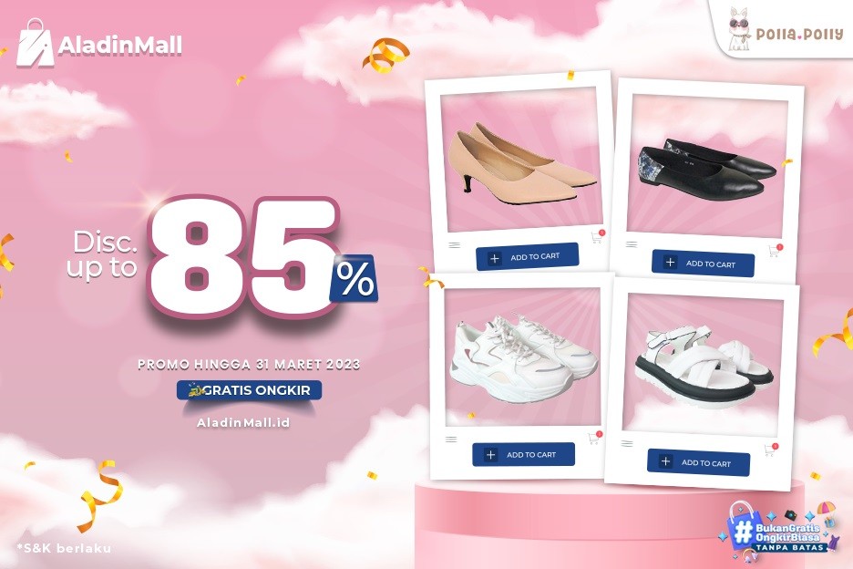 Tas dan Sepatu Polla Polly di AladinMall Diskon 85 Persen, Buruan Serbu. (Foto: MNC Media)