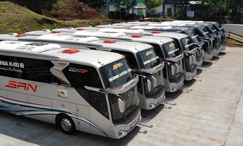 PO SAN Luncurkan 10 Bus Baru Sambut Mudik Lebaran (Foto: MNC Media)