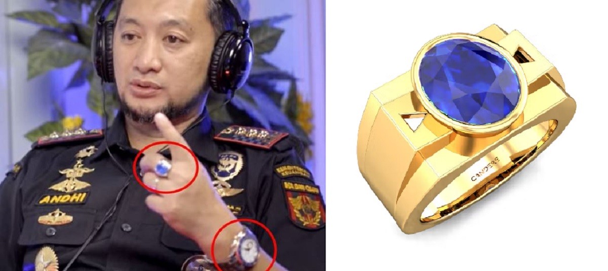 Datangi KPK Pakai Cincin Blue Safir Harga Fantastis, Andhi: Dari Kyai Saya. (Foto: Twitter - Okezone).