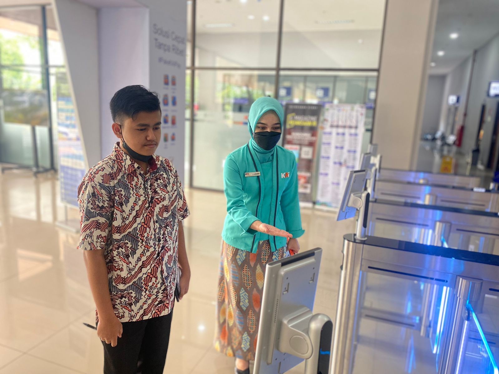 Boarding Penumpang KA di Stasiun Malang Kini Pakai Face Recognition. (Foto Istimewa KAI)
