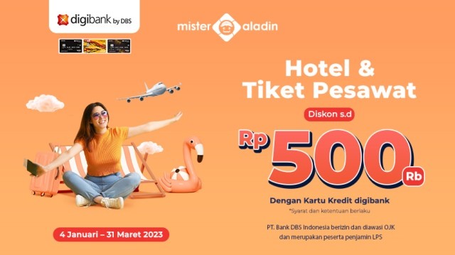 Serbu Diskon Tiket Pesawat dan Hotel di Mister Aladin, Jangan Sampai Kehabisan (Foto: MNC Media)