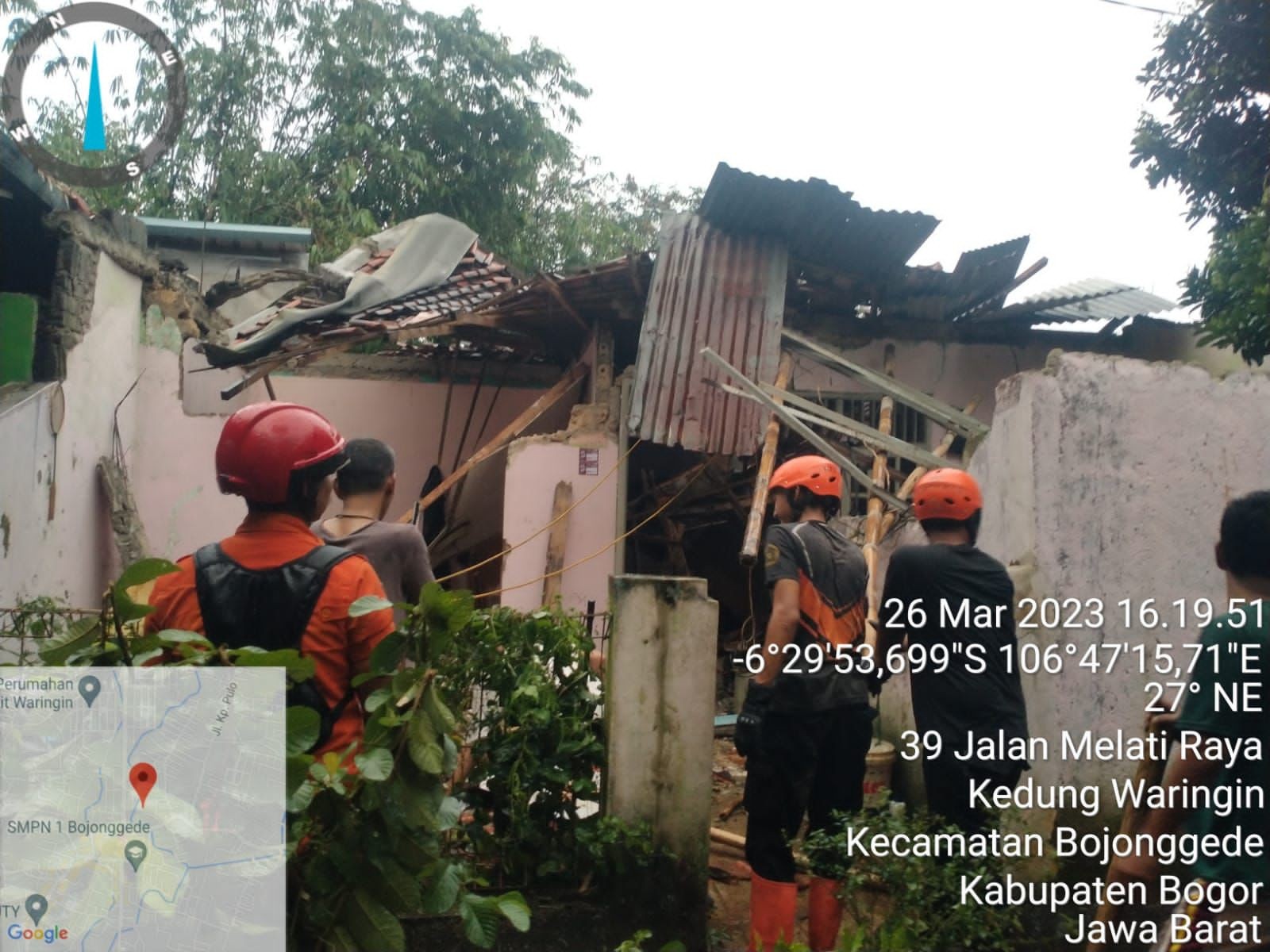 Bogor Diterjang Longsor, Banjir dan Angin Kencang. (Foto: BPBD Kabupaten Bogor)