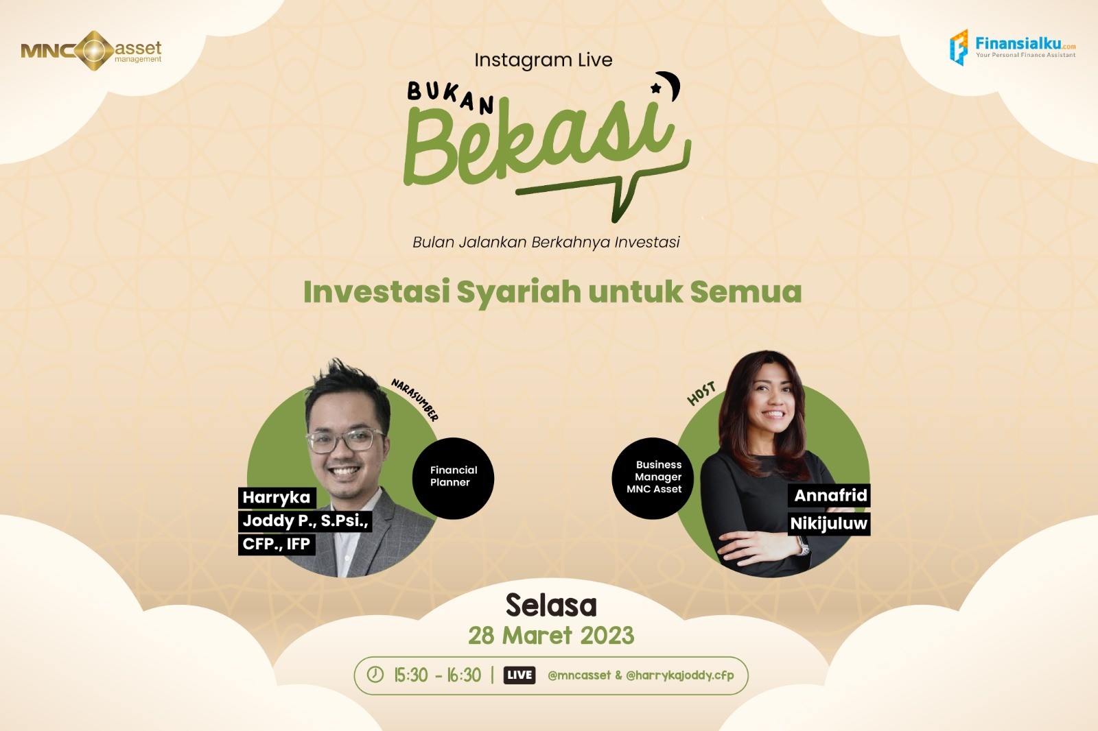 Jangan Lewatkan IG Live BUKAN BEKASI: Investasi Syariah untuk Semua. (Foto MNC Media)