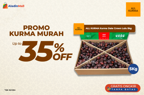 Lebih Hemat Beli  Kurma di AladinMall, Diskon 35 Persen Plus Gratis Ongkir. Foto: MNC Media.