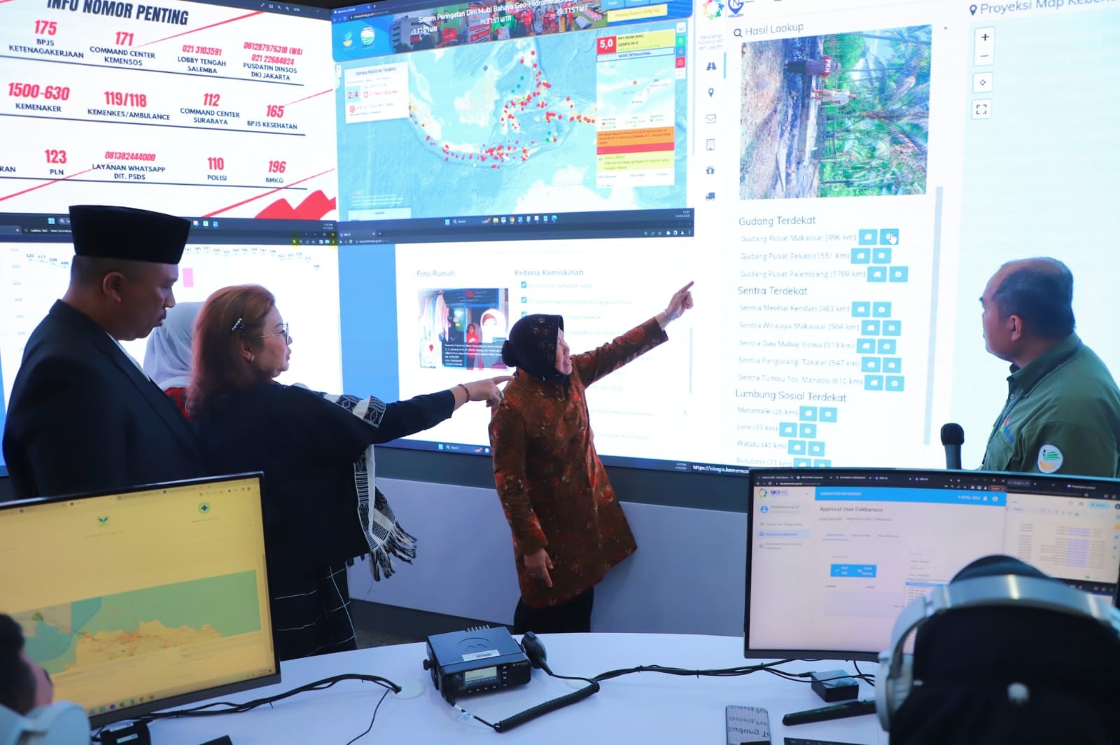 Canggih, RI Punya Command Center Bantu Tangani Masalah Sosial hingga Bencana. (Foto: MNC Media)