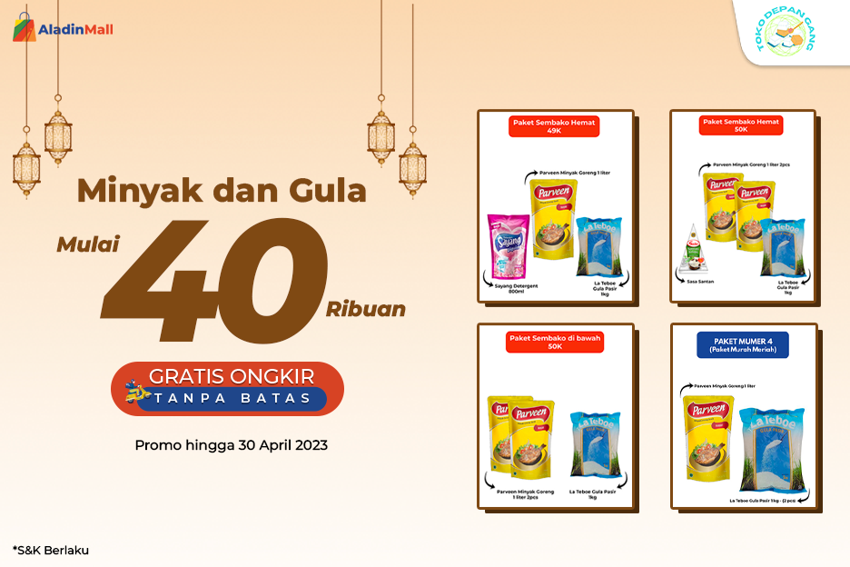 Beli Paket Sembako Buat Lebaran Sekarang, Mumpung Ada Diskon Spesial + Gratis Ongkir di AladinMall!. (Foto: MNC Media)